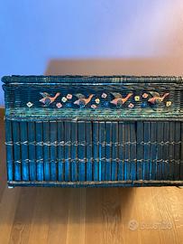 Cesta in bambù e vimini