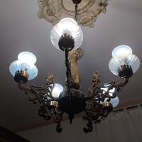 Lampadario ottone 5 braccia