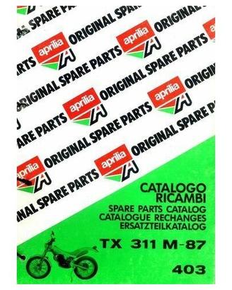 Catalogo ricambi telaio Aprilia TX 311 M del 1987