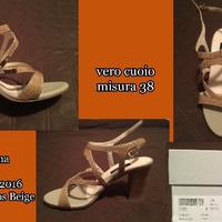 Sandali donna Albano 38 ,mod 3225 Cros Beige cuoio