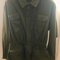 Giacca verde in cotone tipo militare