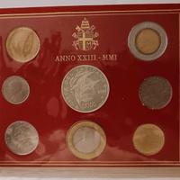 Monete serie divisionale Vaticano 2001