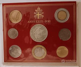 Monete serie divisionale Vaticano 2001