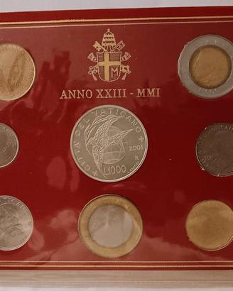 Monete serie divisionale Vaticano 2001