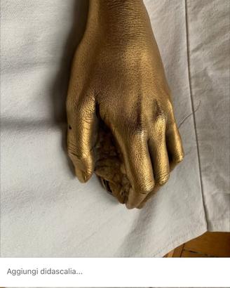 Ferma carte mano in bronzo