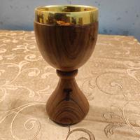 calice e patena da Messa in legno e oro