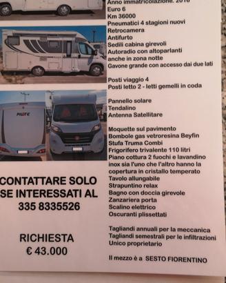Camper semintegrale Pilote P650
