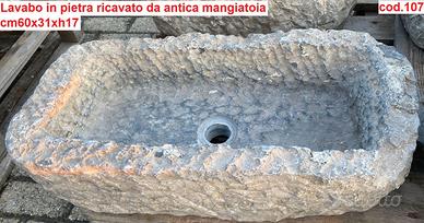Vasca lavello lavandino lavabo rustica in pietra 1