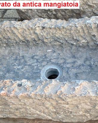 Vasca lavello lavandino lavabo rustica in pietra 1