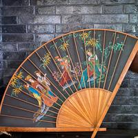 Ventaglio orientale dipinto a mano anni ‘60