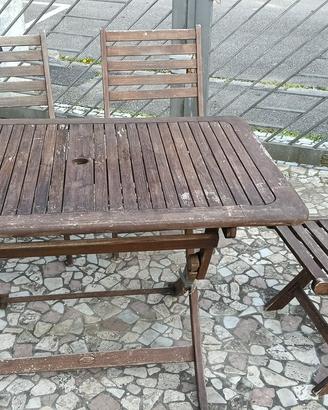 Set tavolo + sedie da giardino
