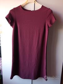 Abito al ginocchio maglia di viscosa manica corta 