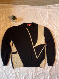 Maglione Versace Nero e Beige Taglia S