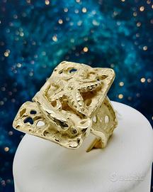 anello oro giallo 18 kt Taco fatto a mano