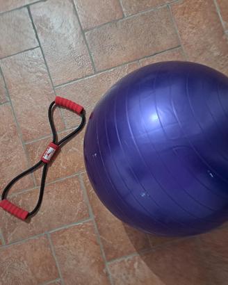 palla pilates ed elastico 