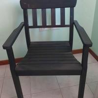 sedia poltroncina in legno Ikea