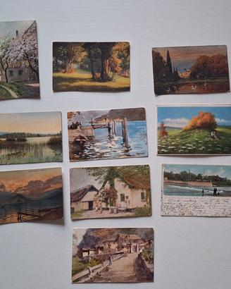 Lotto 10 Cartoline Antiche Viaggiate Fine '800/900