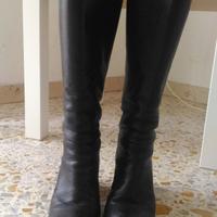 Stivale pelle con tacco largo come nuovo