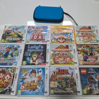 11+1 giochi 3ds + porta console e schedine blu