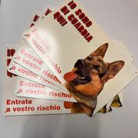 CARTELLO AVVISO CANE