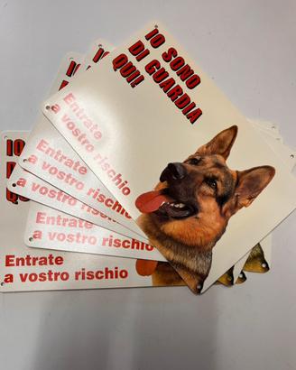 CARTELLO AVVISO CANE