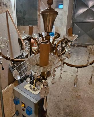 Lampadario vintage con pendenti