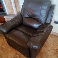 Poltrona in pelle reclinabile