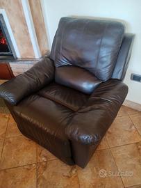 Poltrona in pelle reclinabile