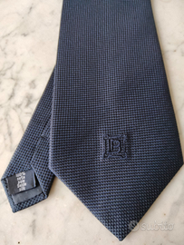 Cravatta Biagiotti tinta unita blu nuova