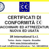 Certificato CE macchinari edili anche ant. 1996