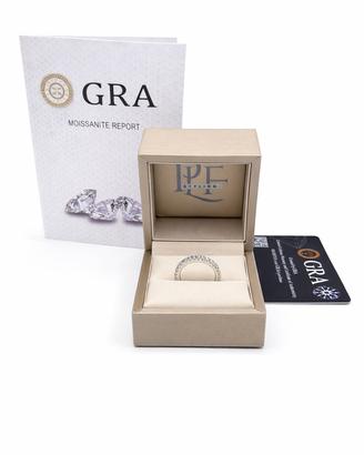 Anello eternità Argento e Moissanite da 2.0 mm