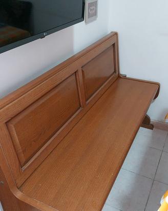 Panca in legno cigliegio colore noce
