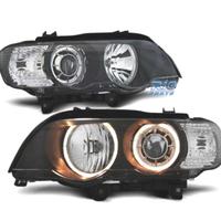 FARI XENON BMW X5 E53 99-03 ANGEL EYES FONDO NERO