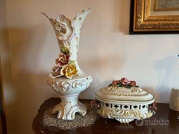 Vaso e porta oggetti in ceramica di Bassano