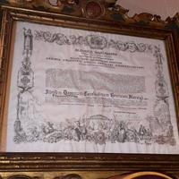Documento in cornice di Luigi Aloysius Barlassina