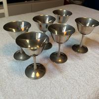 Sei Calici Cocktail Vintage FB Rogers silver plate