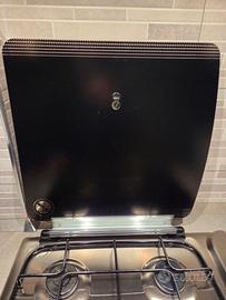 Vetro coperchio nero piano cottura indesit