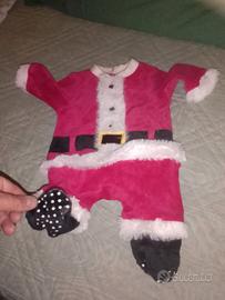 Tutina 3/6 mesi babbo natale spalle 20 sotto ascel