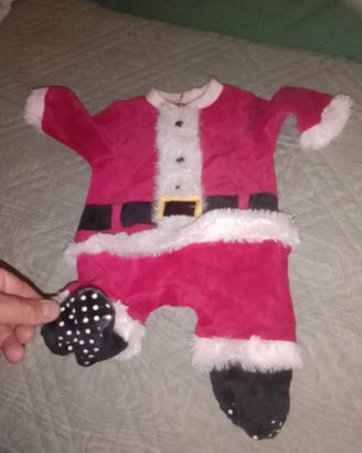 Tutina 3/6 mesi babbo natale spalle 20 sotto ascel