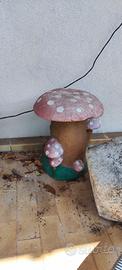 6 funghi in cemento per giardino 