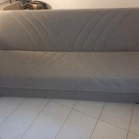 Divano pronto-letto con contenitore colore grigio