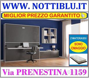 Letto a Scomparsa Cast. DESK + 2 MATERASSI OMAGGIO