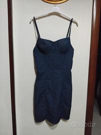 Abito bustier blu
