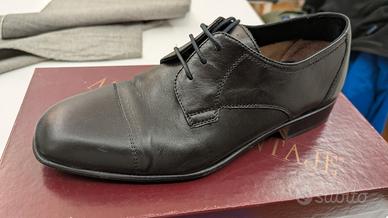 Scarpe derby eleganti uomo vera pelle nere tg.39