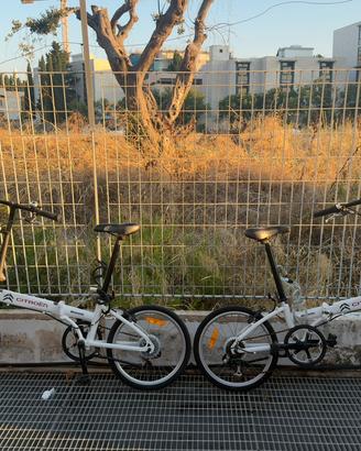 Coppia di Bici bianche pieghevoli