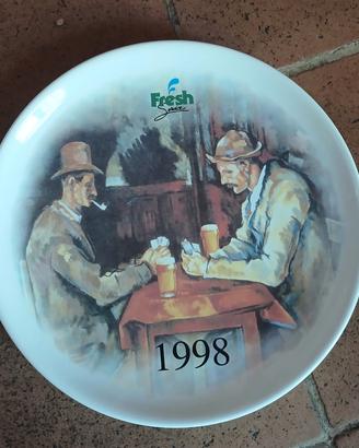 Piatto decorativo ceramica "Giocatori di carte"