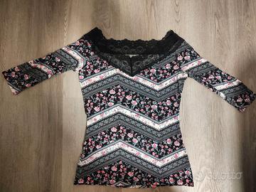 maglia donna Tezenis-taglia L-pizzo-fiori