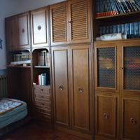 Libreria con armadietto e letto a scomparsa