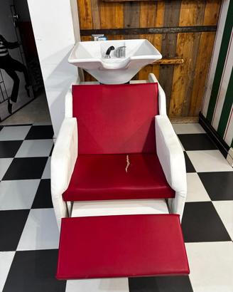 Poltrona shampoo barbiere parrucchiere