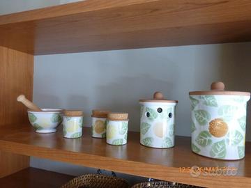 Set vasi da cucina + mortaio